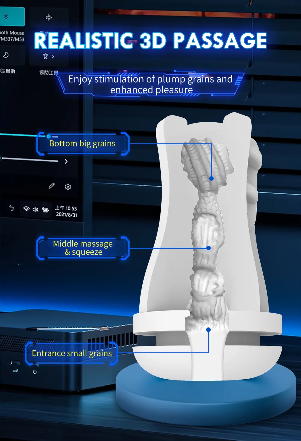 Máy Thủ Dâm Tự Động Carl Bú Mút Co Bóp Mạnh Cho Nam