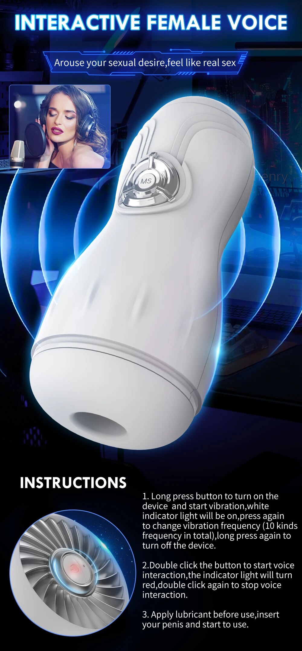 Máy Thủ Dâm Tự Động Carl Bú Mút Co Bóp Mạnh Cho Nam