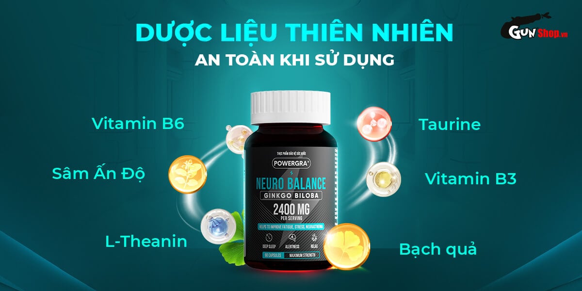 Viên uống bổ não, tăng cường trí nhớ Powergra Neuro Balance
