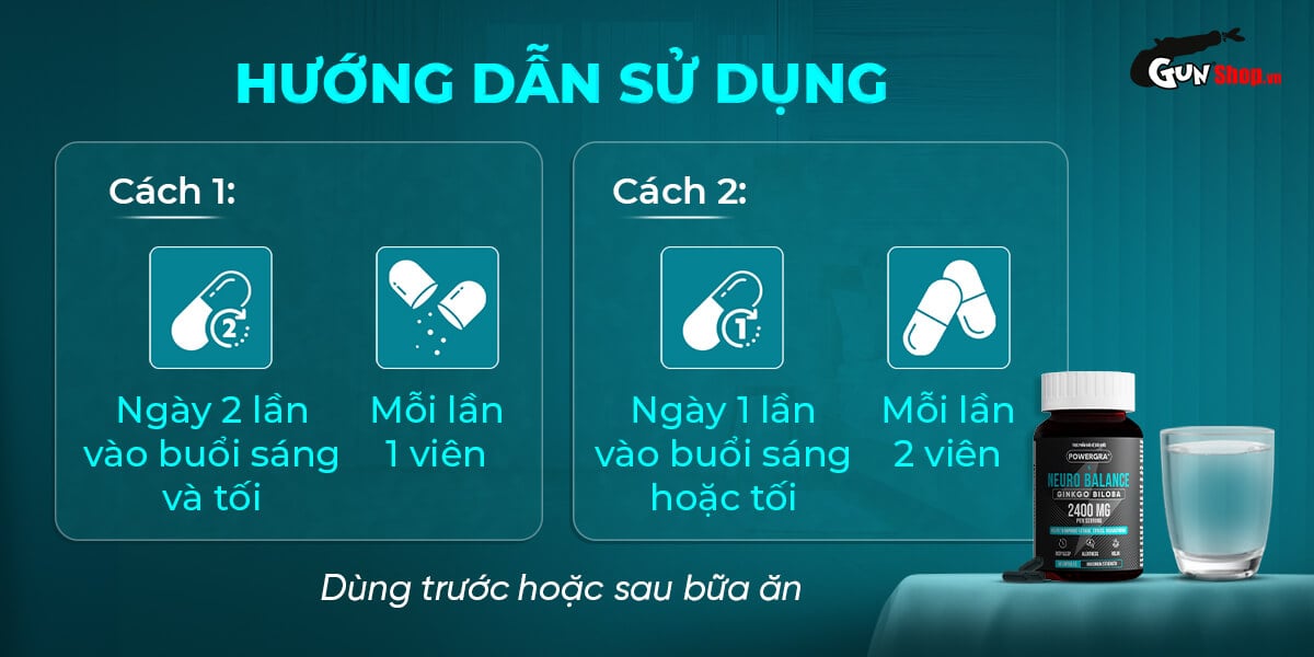 Viên uống bổ não, tăng cường trí nhớ Powergra Neuro Balance