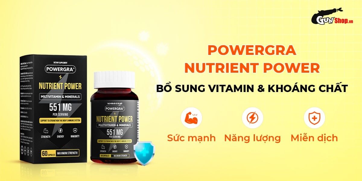 Viên uống bổ sung vitamin tổng hợp Powergra Nutrient 60 viên