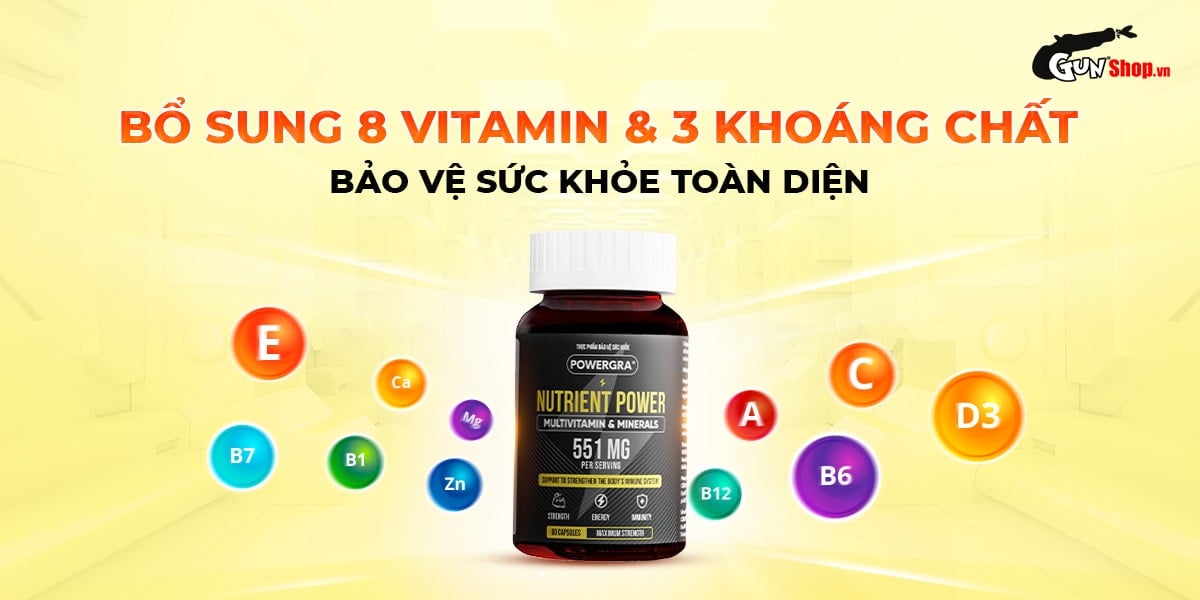 Viên uống bổ sung vitamin tổng hợp Powergra Nutrient 60 viên