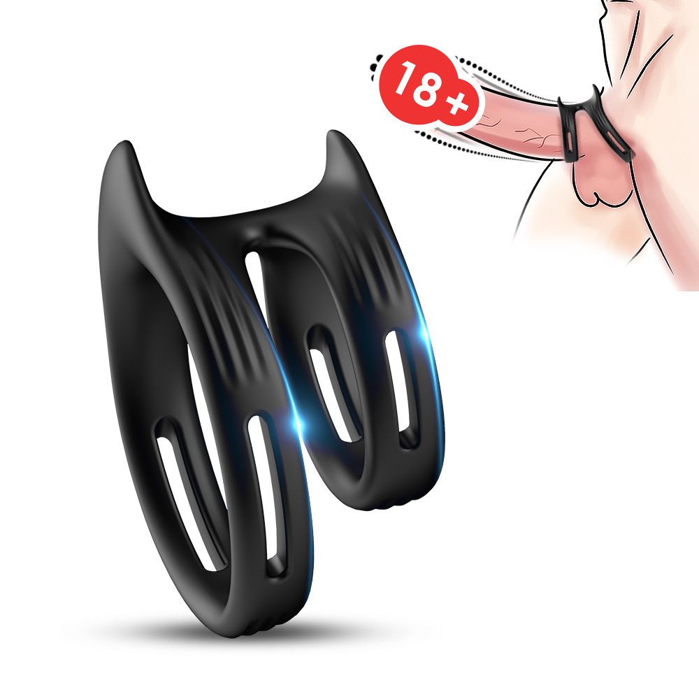 Vòng đôi silicon Cock Ring đeo cu dương vật kéo dài thời gian cậu nhỏ
