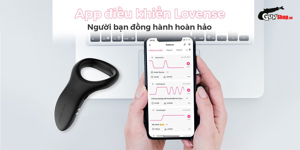 Vòng đeo dương vật Lovense Diamo rung 10 chế độ điều khiển app tiện