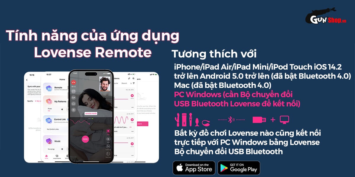 Vòng đeo dương vật Lovense Diamo rung 10 chế độ điều khiển app tiện