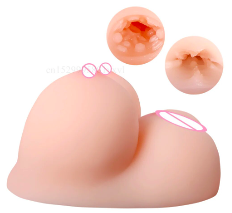 Búp bê bán thân Jiuai ngực và âm đạo giả 2kg silicon nguyên khối cao cấp