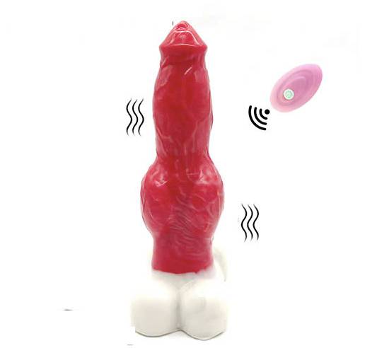 Dương vật giả chó sói FAAK Hellfire có rung bắn tinh silicon an toàn mềm mại