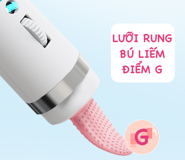 Chày rung kèm lưỡi liếm 2 đầu Galaku có màn hình Led massage điểm G Chày rung kèm lưỡi liếm 2 đầu Galaku có màn hình Led massage điểm G