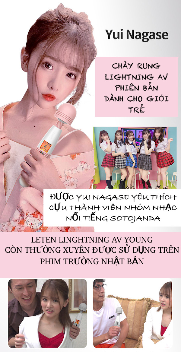 Chày rung Leten Lightning AV Stick Young Version màn hình LCD cao cấp