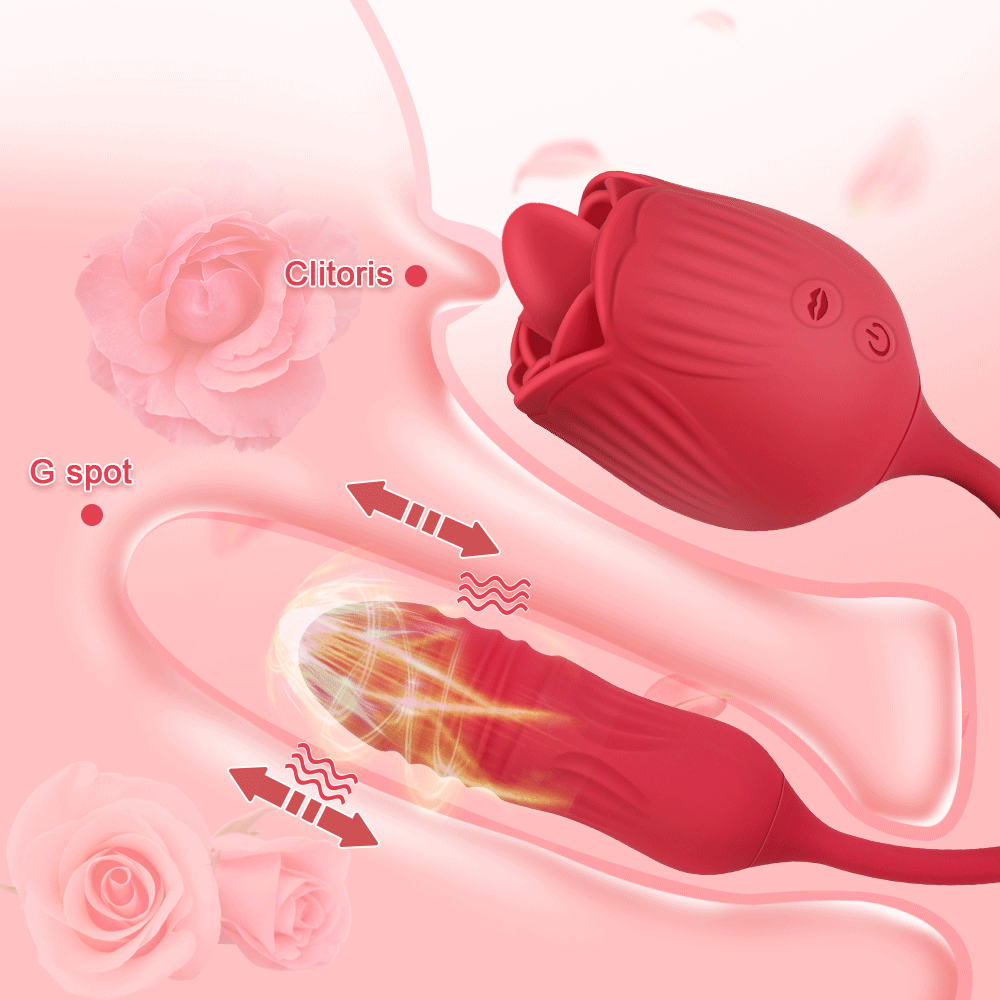 Trứng rung hoa hồng rung thụt lưỡi liếm massage điểm G nữ