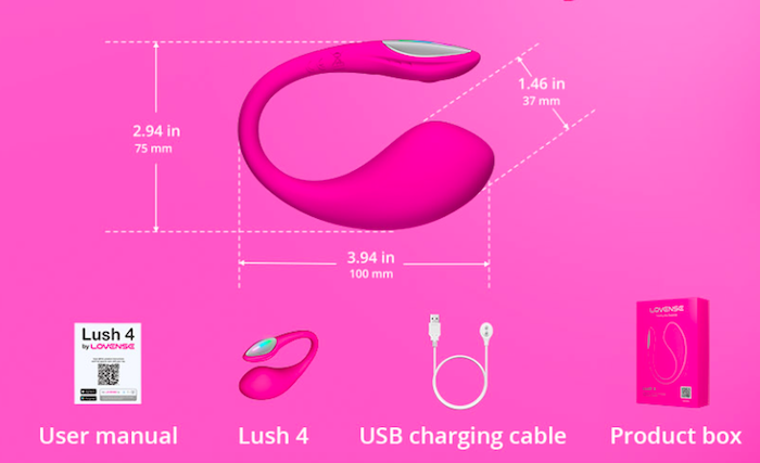Lovense Lush 4 trứng rung không dây điều khiển app hiện đại