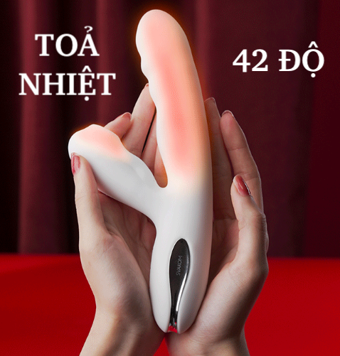 Dương vật giả đa năng Svakom Veromca rung thụt toả nhiệt nhánh phụ hút