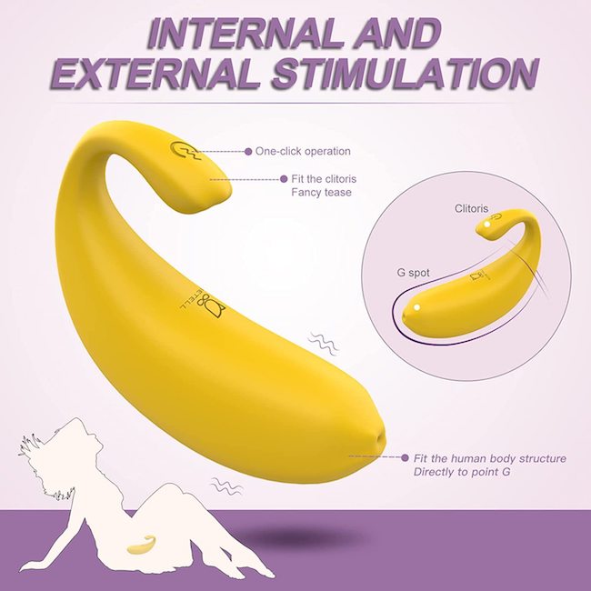 Trứng rung S-Hande Naughty Banana massage điểm G silicon mềm