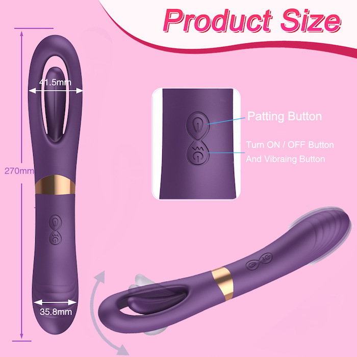 Que rung Lisa Flicker Fingerslap 2 đầu lưỡi liếm mô phỏng búng tay tăng kích thích