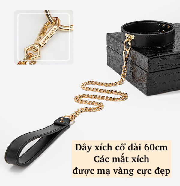 Bộ đồ chơi 8 món bạo dâm BDSM cao cấp sang trọng màu đen đỏ cực đẹp