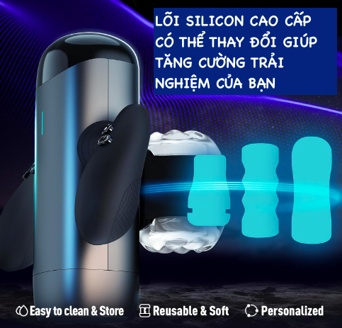 Âm đạo giả Handy Stroker đa năng điều khiển có kẹp gắn điện thoại