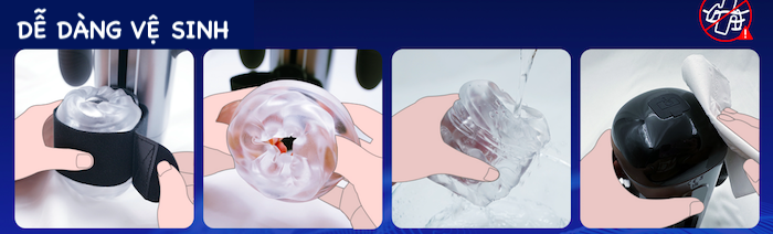 Âm đạo giả Handy Stroker đa năng điều khiển có kẹp gắn điện thoại