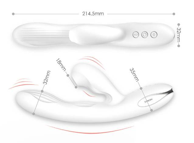 Dương Vật Giả Svakom Eria Rung Mút Sưởi Ấm Kích Thích Vùng Kín