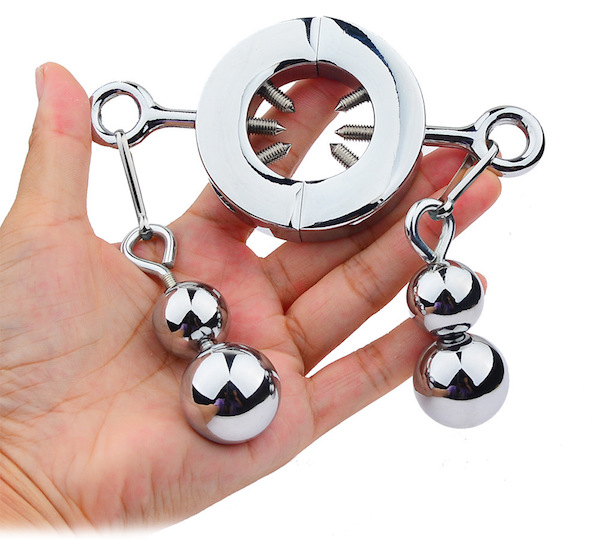 Vòng đeo tinh hoàn bạo dâm kim loại siêu độc kích thích châm chít