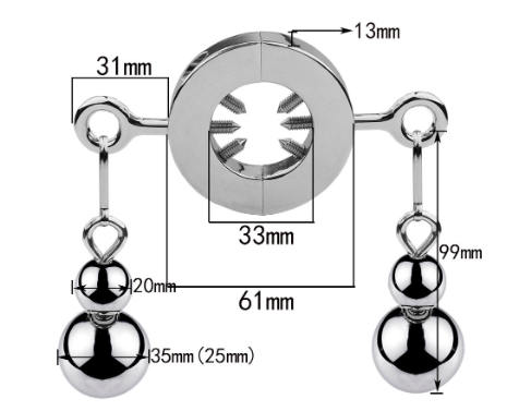 Vòng đeo tinh hoàn bạo dâm kim loại siêu độc kích thích châm chít