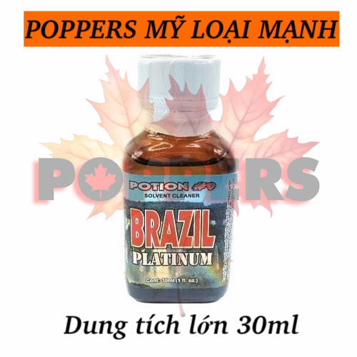 Popper Brazil Platinum 30ml mạnh cao cấp nhập Mỹ dung tích lớn thỏa mãn cực đỉnh