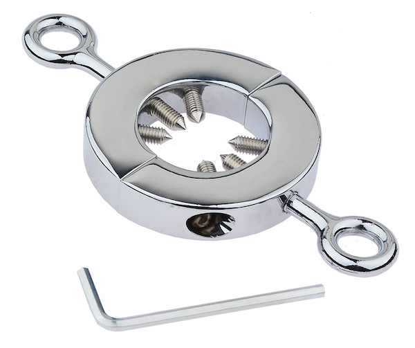 Vòng đeo tinh hoàn bạo dâm kim loại siêu độc kích thích châm chít