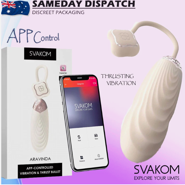 Trứng rung cao cấp Svakom Aravinda kết nối bluetooth điều khiển qua app