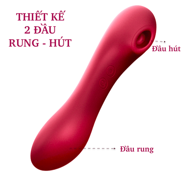 Máy massage Svakom Hill Shoe hai đầu rung bú hút cực đã