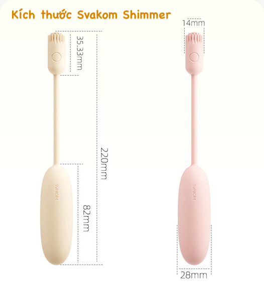 Trứng rung 2 đầu Svakom Shimmer điều khiển thông minh qua App