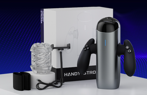 Âm đạo giả Handy Stroker đa năng điều khiển có kẹp gắn điện thoại