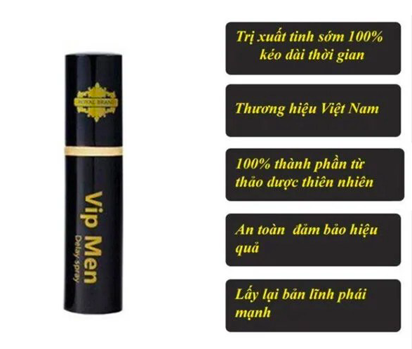 Chai xịt Vip Men chống xuất tinh sớm kéo dài thời gian quan hệ