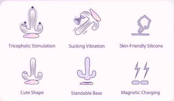 Svakom Bernice dương vật giả 3 nhánh kích thích điểm G