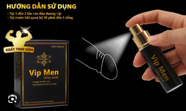Chai xịt Vip Men chống xuất tinh sớm kéo dài thời gian quan hệ