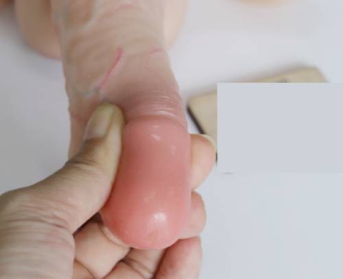 Quần gắn dương vật giả mềm rỗng ruột Jiuai lót nhung bên trong