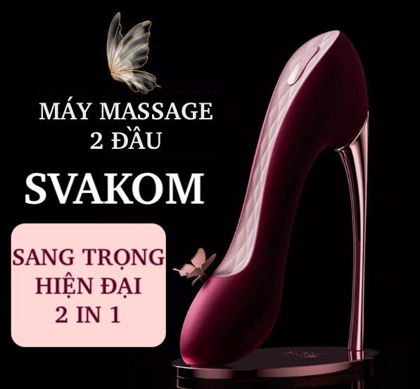 Máy massage Svakom Hill Shoe hai đầu rung bú hút cực đã
