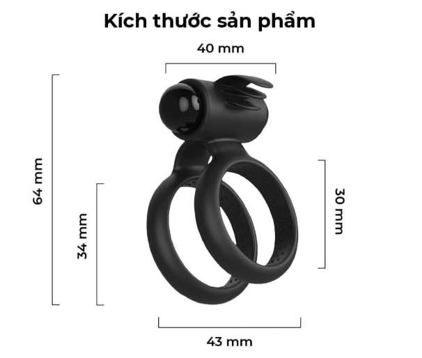 Vòng rung đôi S-Hande Crawler gai nổi đeo dương vật tăng khoái cảm