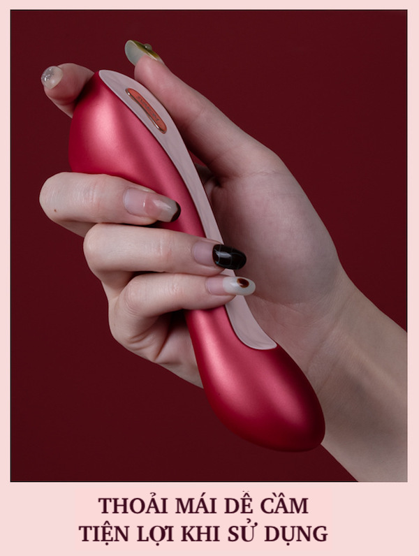 Máy massage Svakom Hill Shoe hai đầu rung bú hút cực đã