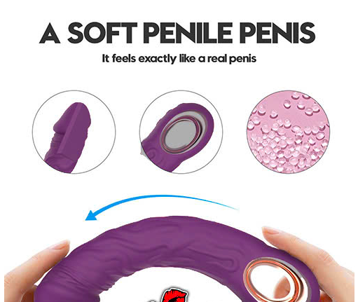 v Dương vật giả Jump-O kích thích điểm G 10 chế độ rung