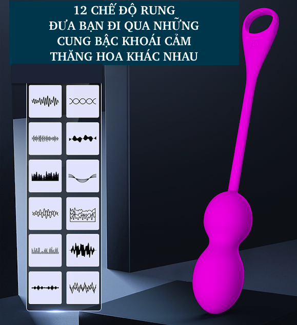 Trứng rung Pretty Love Elvira se khít âm đạo điều khiển app