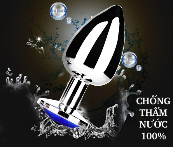 Phích Inox Cắm Hậu Môn Màu Bạc Đính Đá Size Nhỏ 2.8cm Tăng Cảm Giác Mới