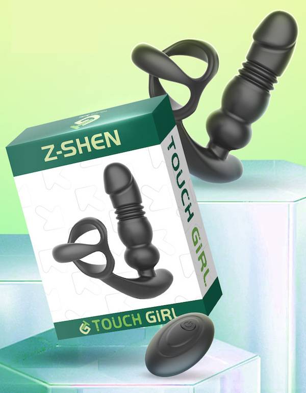 Phích Cắm Hậu Môn Z-Shen Touch Girl Toyshcool Rung Thụt Kèm Vòng