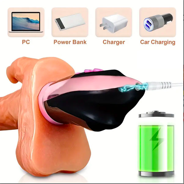 Dương vật giả cầm tay đa năng rung lưỡi liếm kích thích điểm G