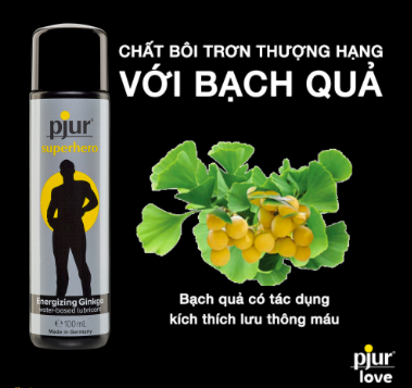 Gel bôi trơn Pjur Superhero tăng sinh lực nam chiết xuất bạch quả