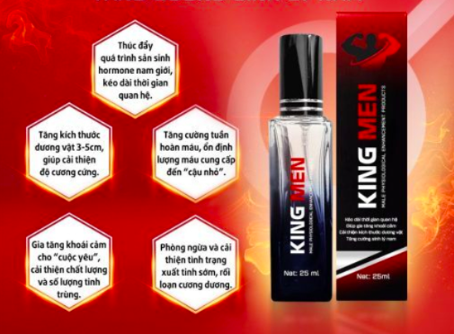 Chai xịt King Men chống xuất tinh sớm tăng cường sinh lý nam