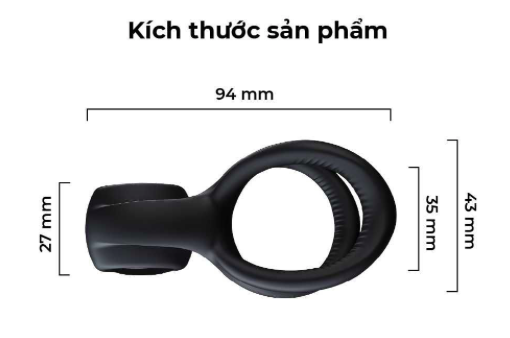 Vòng rung Naughty Ring kép tăng khoái cảm cho nam và đôi