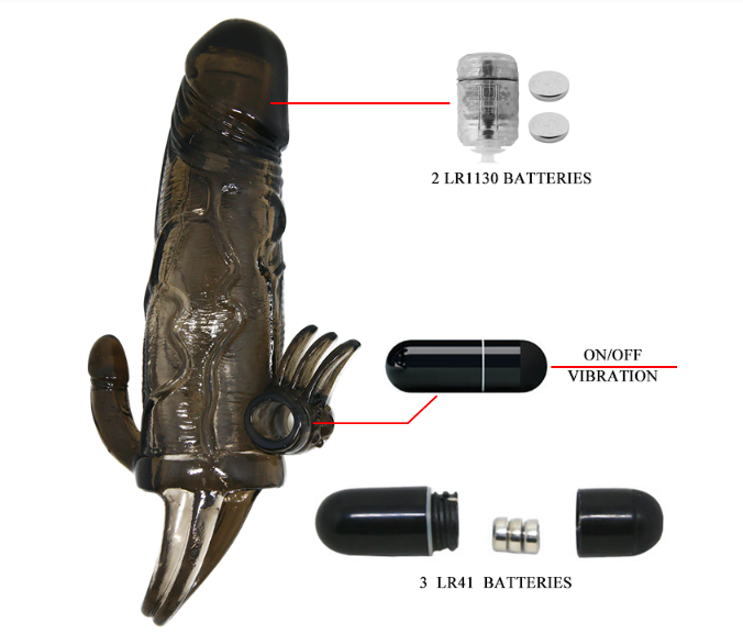 Bao cao su đôn dên Brave Man có quai đeo rung 2 đầu