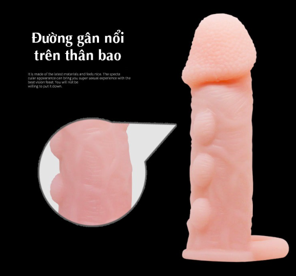 Bao cao su đôn dên Brave Man nhiều gân gai bi nổi kích thích mạnh