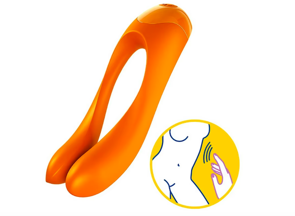 Satisfyer Candy Cane máy rung ngón tay kích thích nhũ hoa cô bé