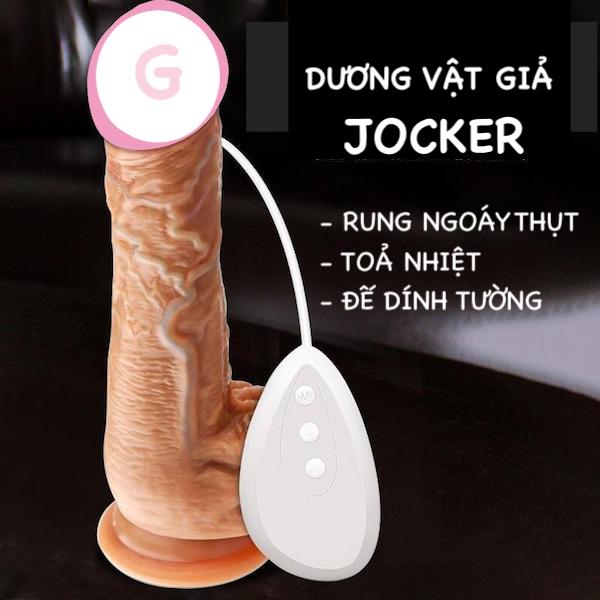 dương vật giả giống thật jocker rung ngoáy thụt toả nhiệt đế dính tường