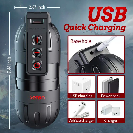 Âm đạo giả tự động nhiều chế rung điều khiển bằng ứng dụng sạc điện - Leten Thunder